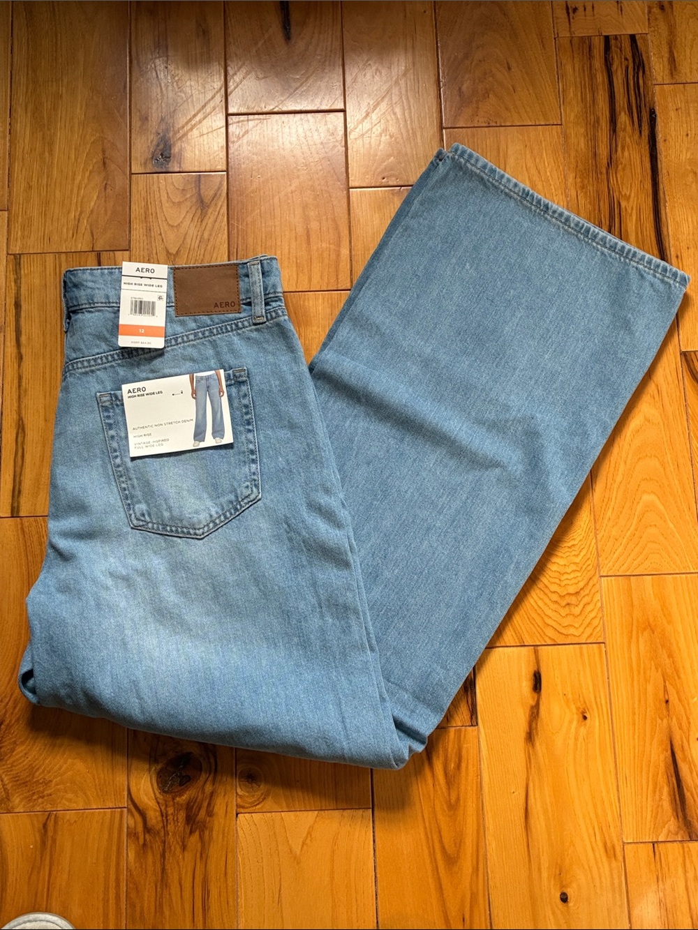 Aeropostale Light Blue Wide Leg Jeans Denim Size 12